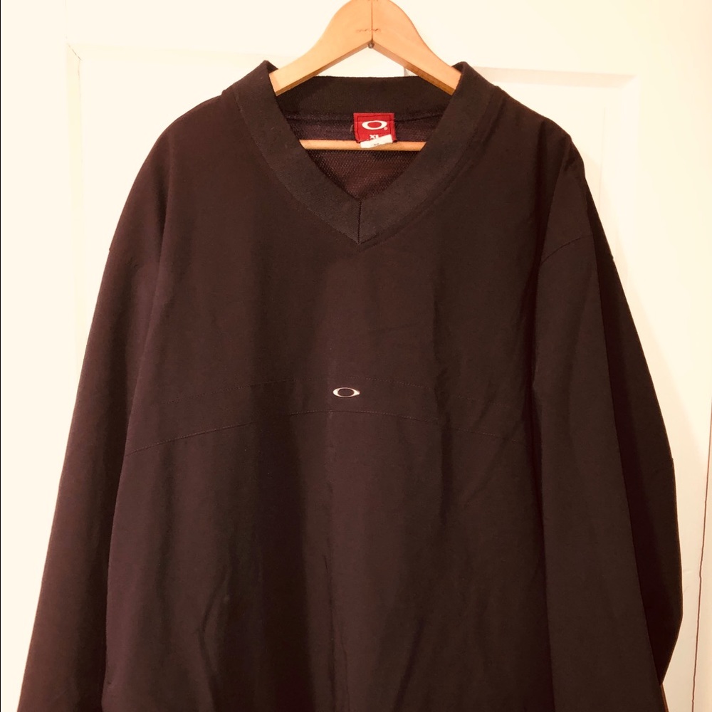 Oakley Black V-Neck Lightweight Shirt Jacket